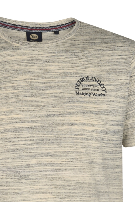 Petrol Industries taupe heren t-shirt | Close up