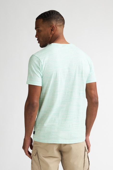 Petrol Industries groene heren t-shirt | Model achteraanzicht