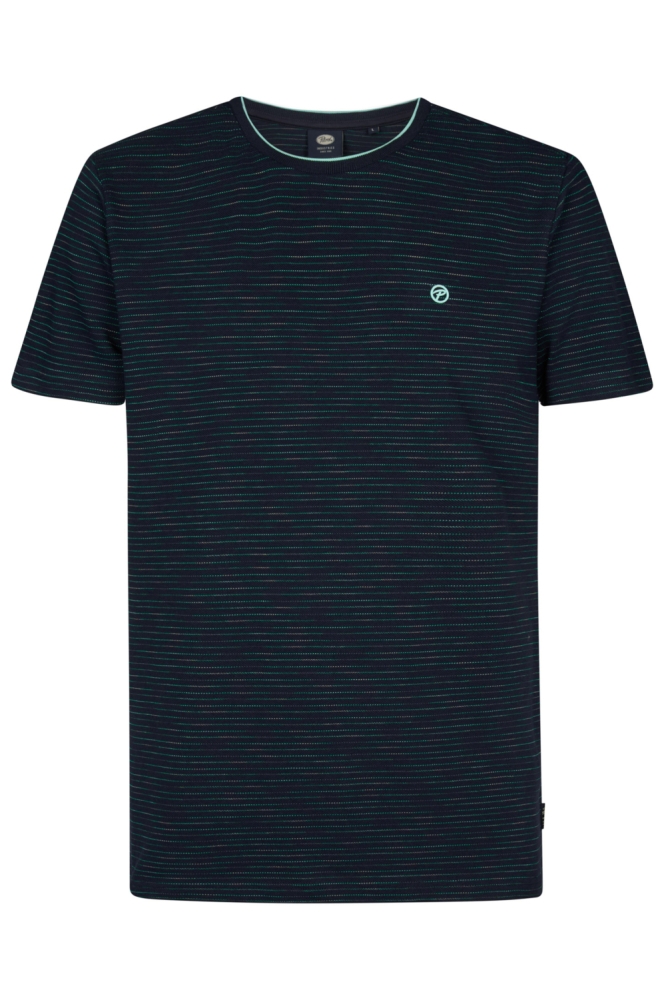 Petrol Industries blauwe heren t-shirt | Vooraanzicht