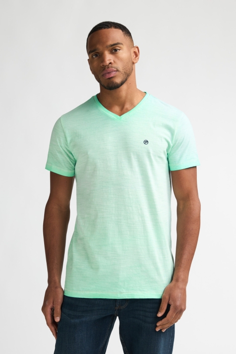 Petrol Industries groene heren t-shirt | Model vooraanzicht