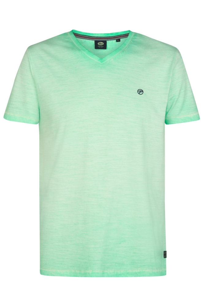 Petrol Industries groene heren t-shirt | Vooraanzicht