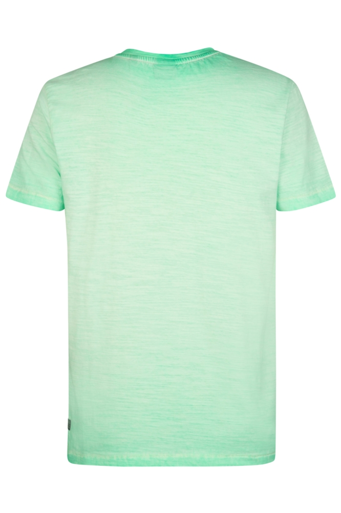 Petrol Industries groene heren t-shirt | Achteraanzicht