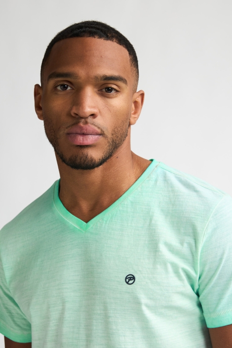 Petrol Industries groene heren t-shirt | Close up