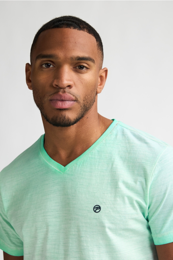 Petrol Industries groene heren t-shirt | Close up