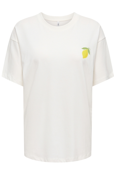 Only witte dames t-shirt | Vooraanzicht