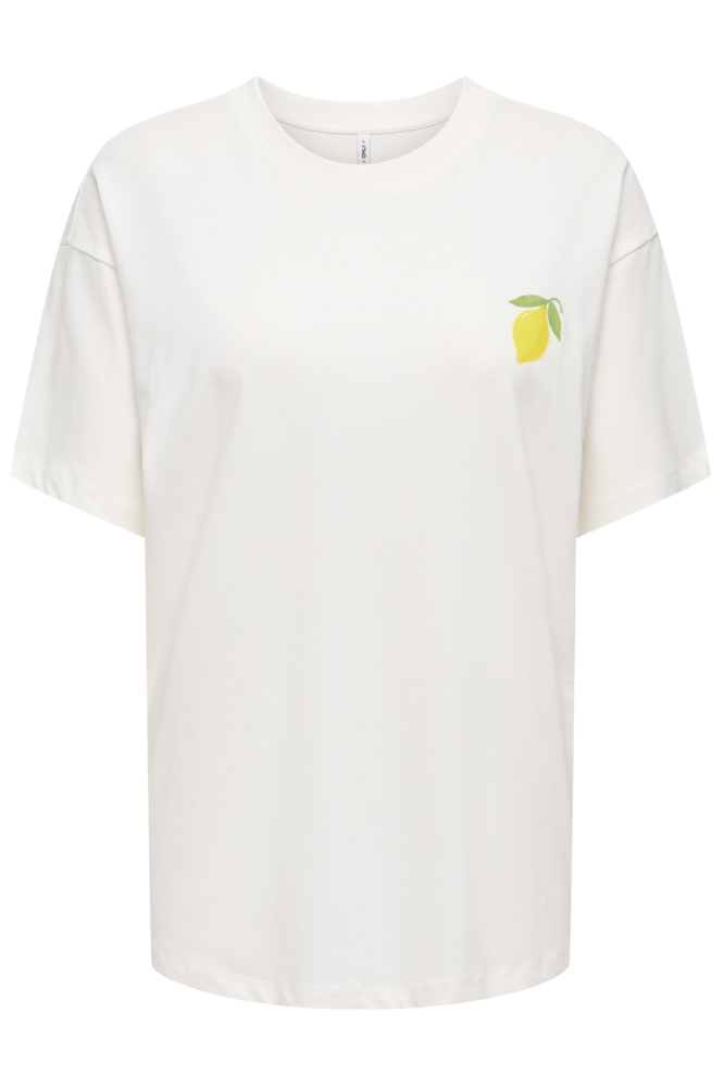 Only witte dames t-shirt | Vooraanzicht
