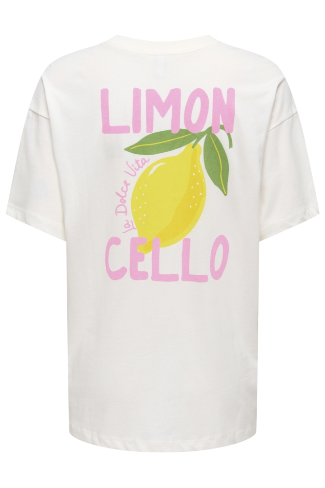 Only witte dames t-shirt | Achteraanzicht