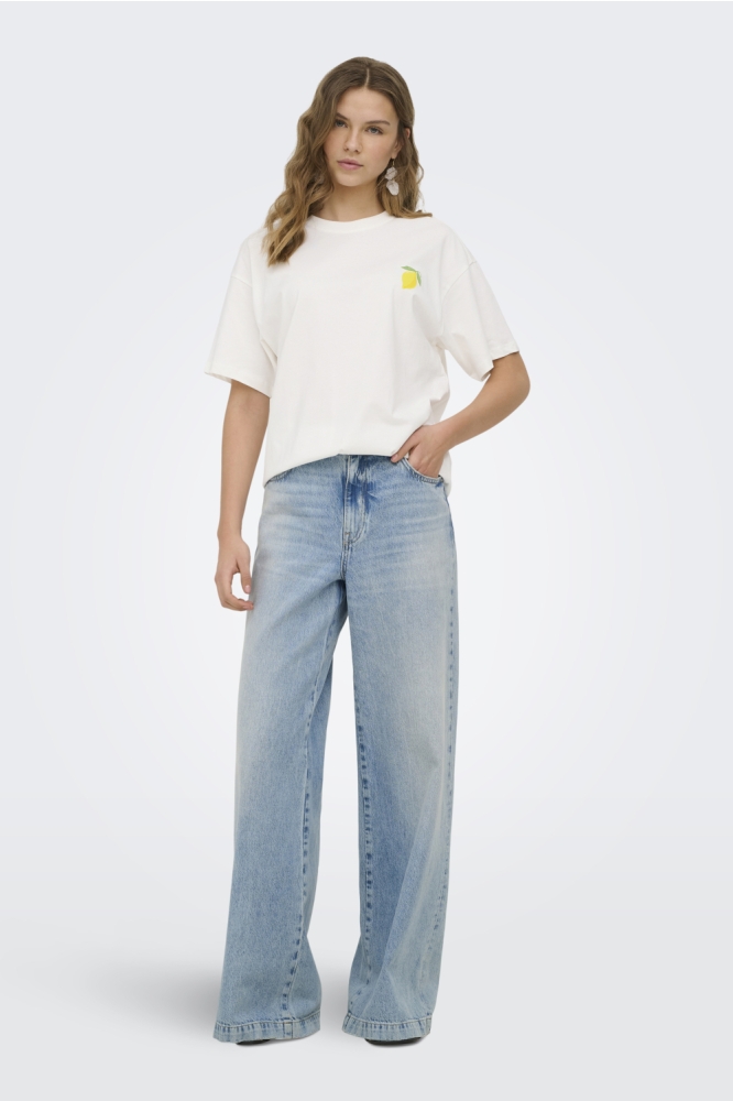 Only witte dames t-shirt | Model