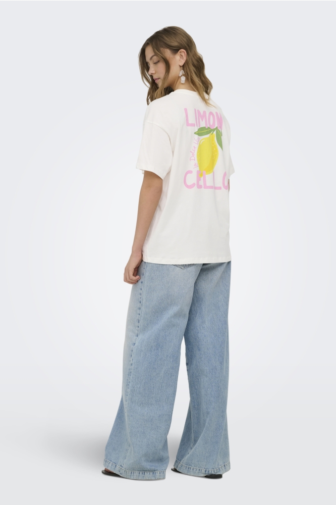 Only witte dames t-shirt | Model