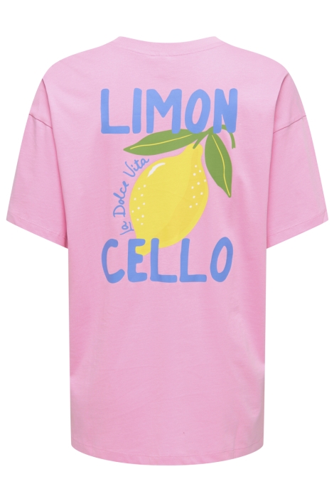 Only roze dames t-shirt | Achteraanzicht