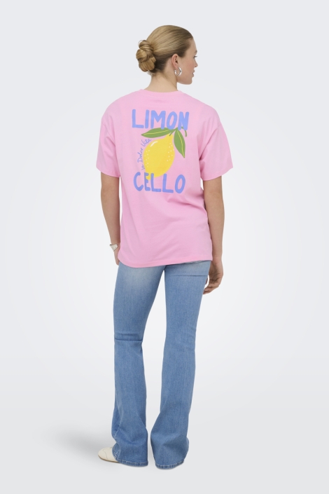 Only roze dames t-shirt | Model