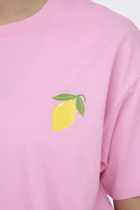 Only roze dames t-shirt | Close up