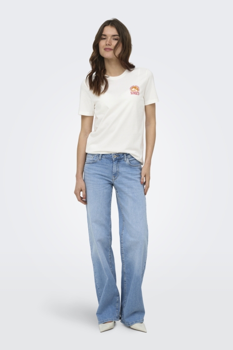Only witte dames t-shirt | Model