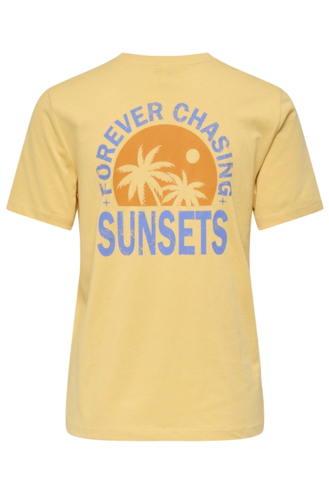 Only gele dames t-shirt | Achteraanzicht