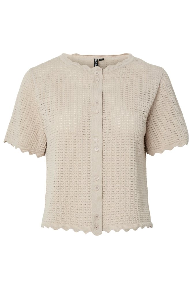 Pieces beige dames vest | Vooraanzicht