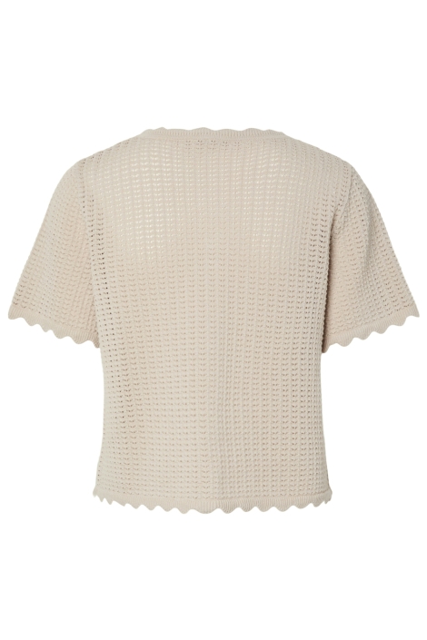 Pieces beige dames vest | Achteraanzicht