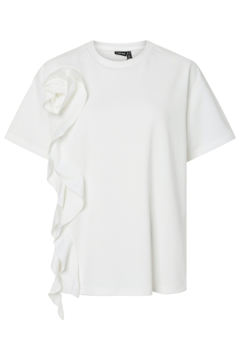 Pieces witte dames t-shirt | Vooraanzicht