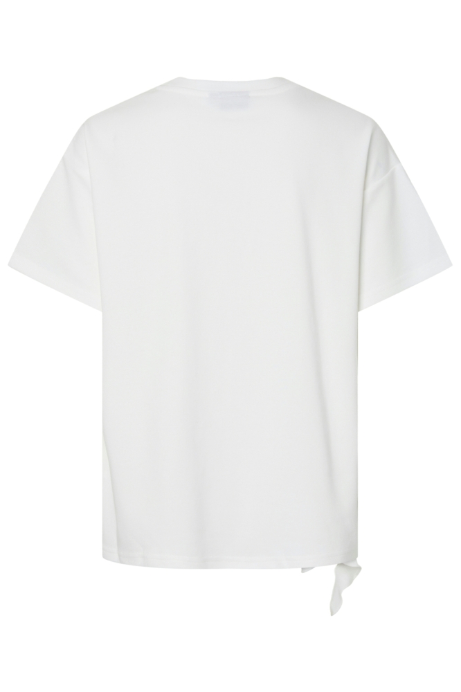 Pieces witte dames t-shirt | Achteraanzicht