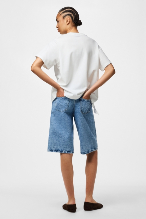Pieces witte dames t-shirt | Model