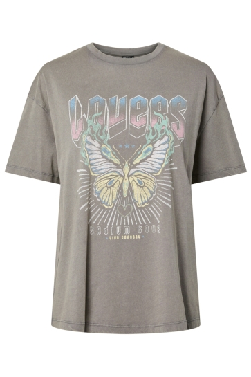 Pieces pcgene ss printed washed t-shirt jr Grijs