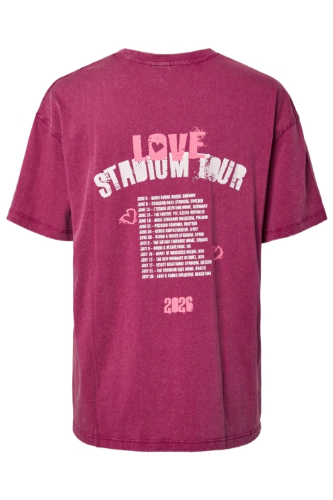 Pieces roze dames t-shirt | Achteraanzicht