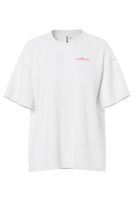 Pieces witte dames t-shirt | Vooraanzicht