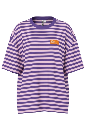 Pieces T-shirt PCNAYA SS O-NECK OVERSIZE TEE JRS K 17166501 spoonbi/gentain vi