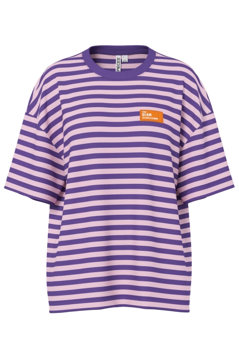 Pieces roze dames t-shirt | Vooraanzicht