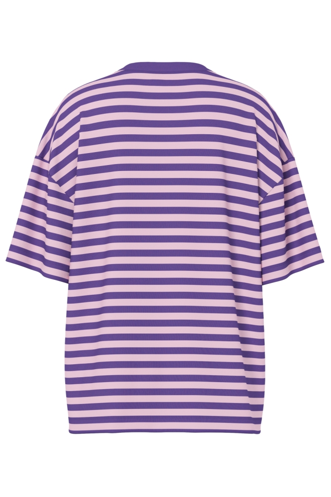 Pieces roze dames t-shirt | Achteraanzicht