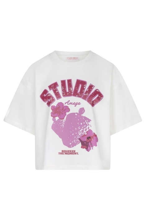 Studio Amaya witte dames t-shirt | Vooraanzicht