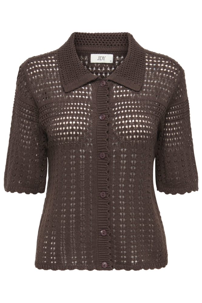 Jacqueline de Yong bruine dames vest | Vooraanzicht