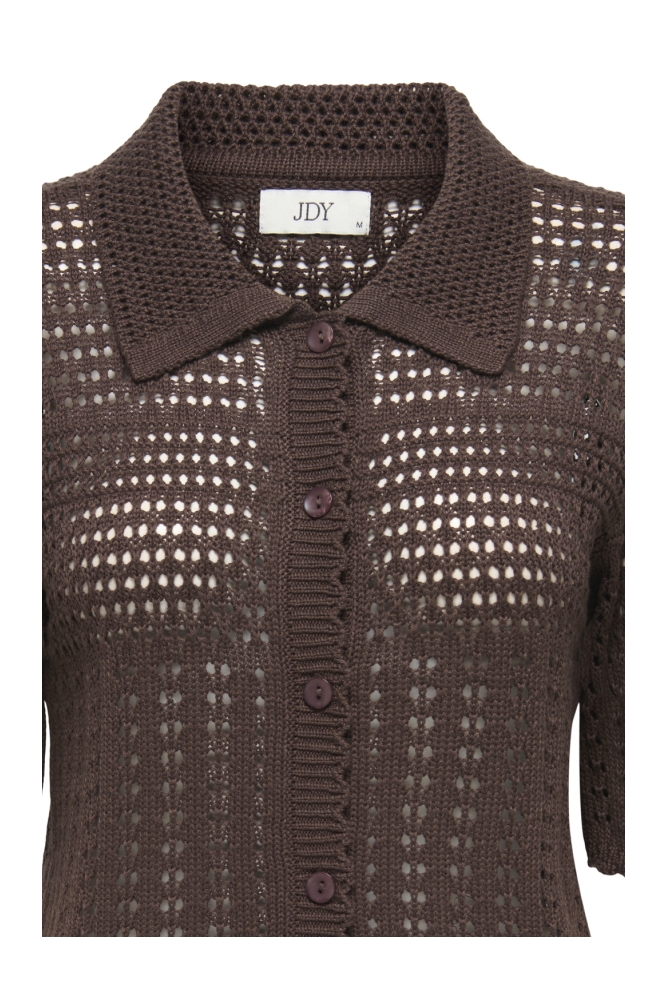Jacqueline de Yong bruine dames vest | Close up