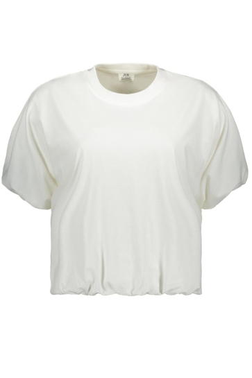 Jacqueline de Yong jdyrex s/s bubble hem top jrs dia Wit