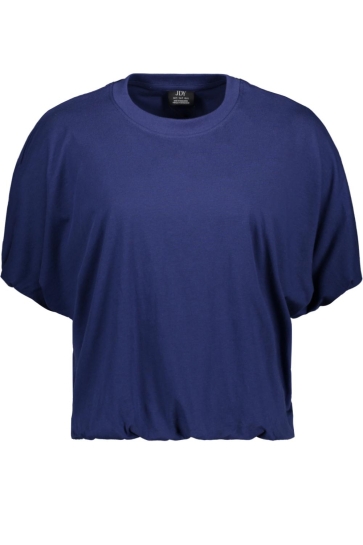 Jacqueline de Yong T-shirt JDYREX S/S BUBBLE HEM TOP JRS DIA 15374279 Medieval Blue