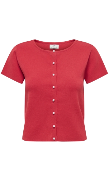 JDYASTRA S/S CARDIGAN KNT 15377752 TOMATO