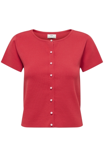 Jacqueline de Yong Vest JDYASTRA S/S CARDIGAN KNT 15377752 TOMATO