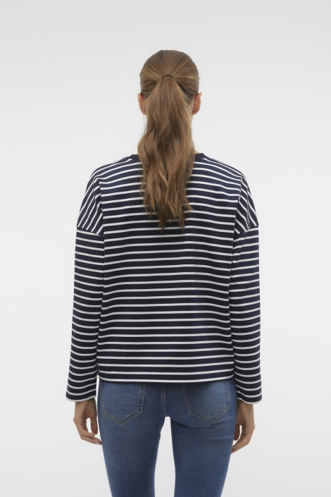 Vero Moda blauwe dames t-shirt | Model achteraanzicht