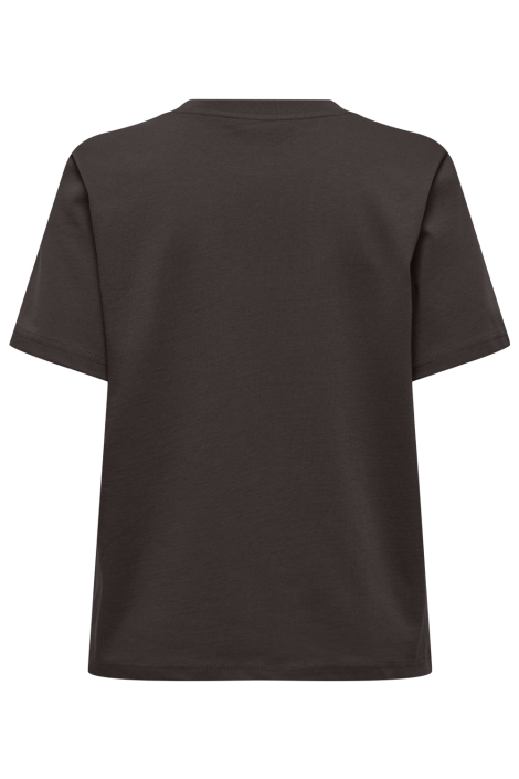 Only bruine dames t-shirt | Achteraanzicht