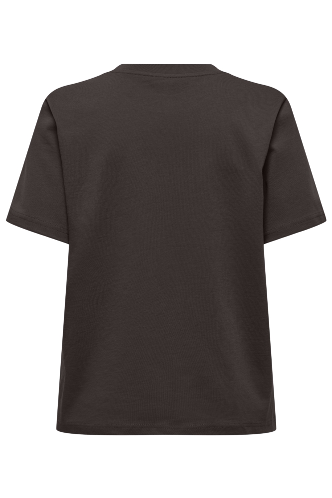 Only bruine dames t-shirt | Achteraanzicht