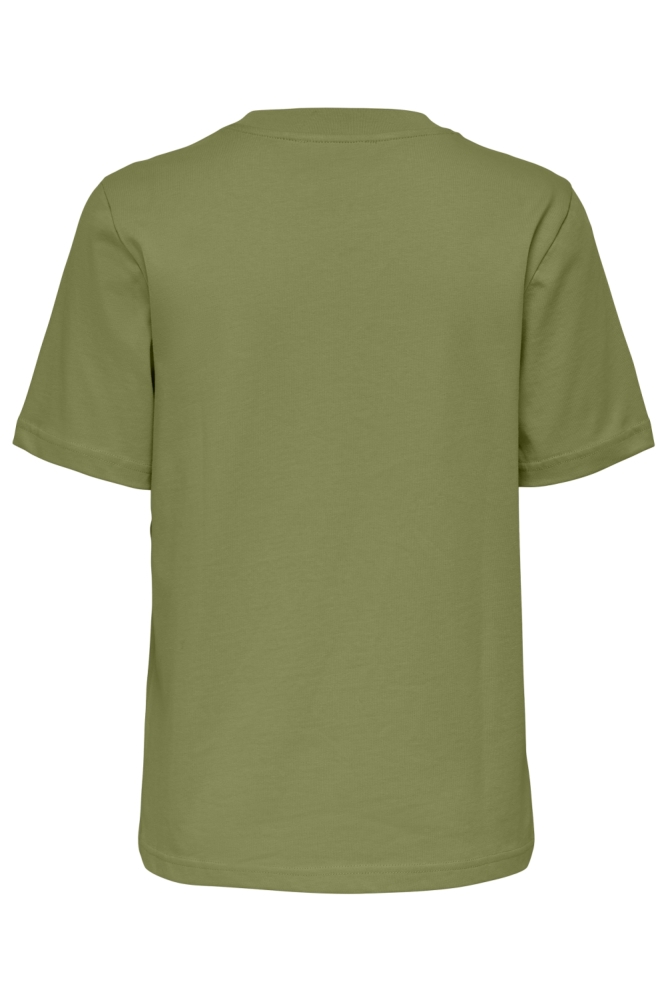 Only groene dames t-shirt | Achteraanzicht