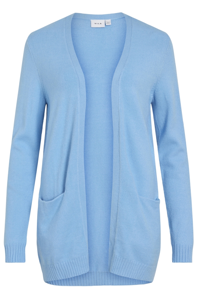 Vila blauwe dames vest | Vooraanzicht