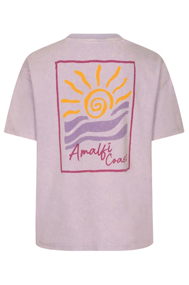 Lofty Manner paarse dames t-shirt | Achteraanzicht