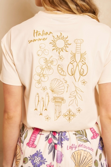 Lofty Manner T-shirt T SHIRT VICKY RE14 OFF WHITE