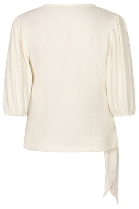 Lofty Manner beige dames t-shirt | Achteraanzicht