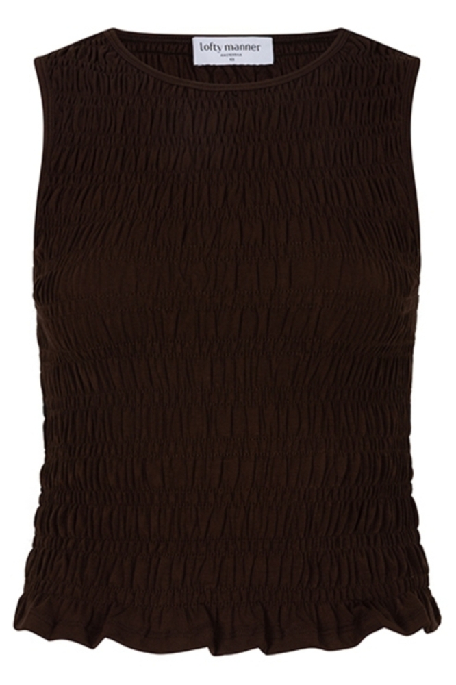 Lofty Manner bruine dames top | Vooraanzicht