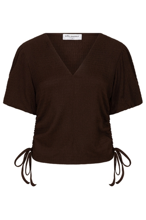 Lofty Manner bruine dames t-shirt | Vooraanzicht