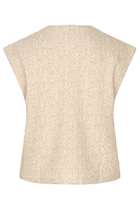 Lofty Manner beige dames gilet | Achteraanzicht