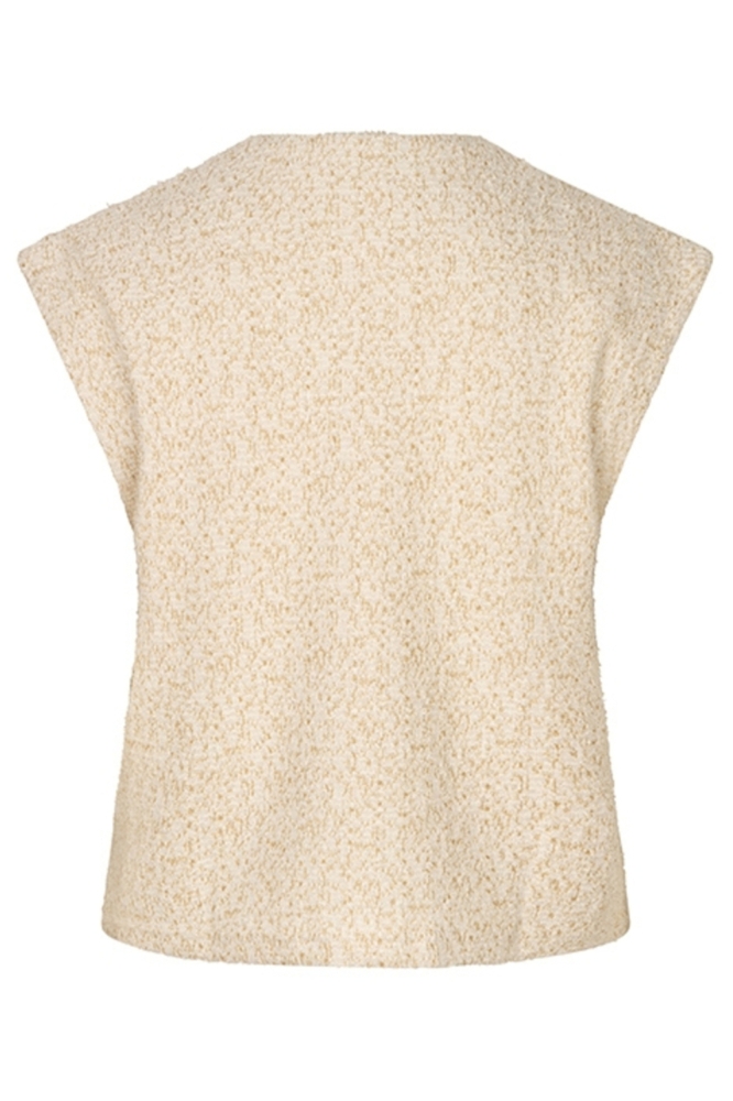 Lofty Manner beige dames gilet | Achteraanzicht
