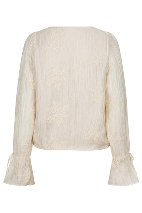 Lofty Manner beige dames blouse | Achteraanzicht