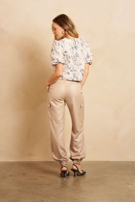 Lofty Manner beige dames t-shirt | Model